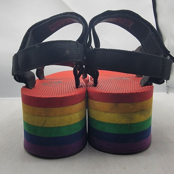 Teva Flatform Universal Womens 8 Rainbow Pride Platform Sandals 1116376 - Picture 5 of 13